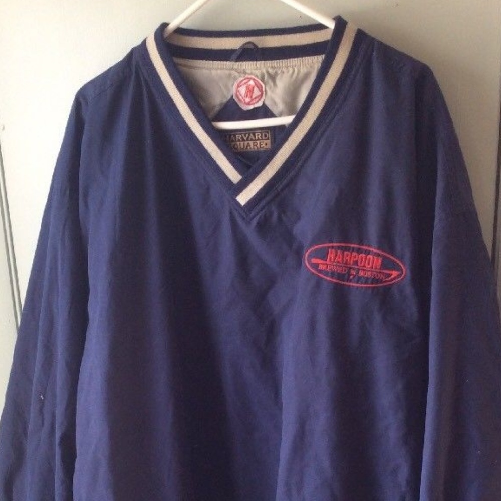 Harpoon Ale Beer Golf Pullover Blue Size XL